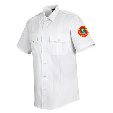 Men's Cotton Blend SS Shirt(Officers, White)